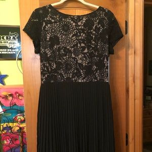 Black lace detail dress